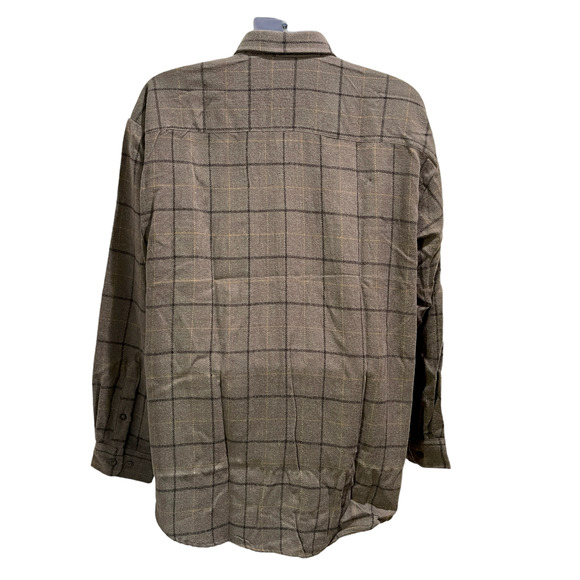 Van Heusen Long Sleeve Shirt Plaid Gray Mens Large Flannel New w Tags 572 S1275 - Picture 2 of 7